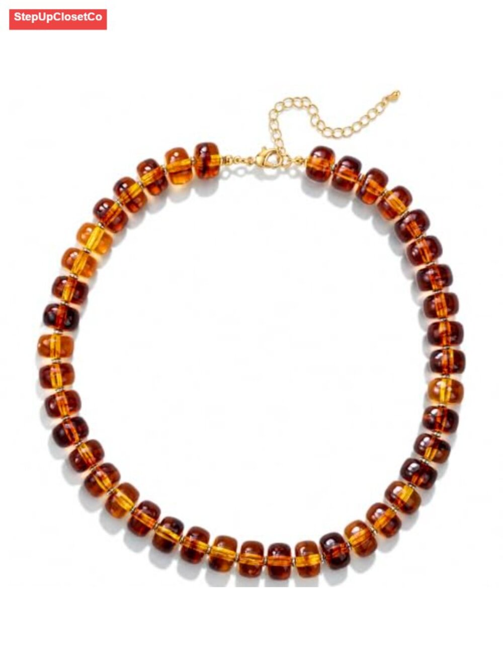 Chunky Beaded Necklace Women Boho Resin Choker Y2K Summer Beach Jewelry Collar